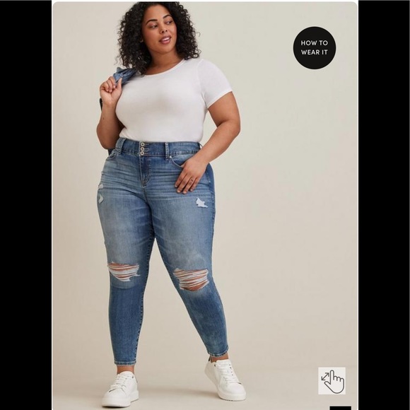 NWT - Torrid Destructed Skinny Jeans - Picture 2 of 4